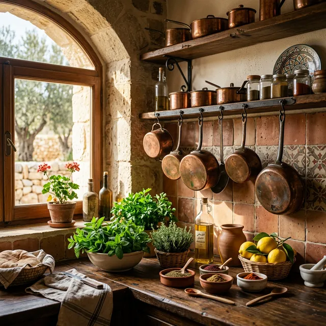 Cuisine méditerranéenne - herbes, épices et tradition